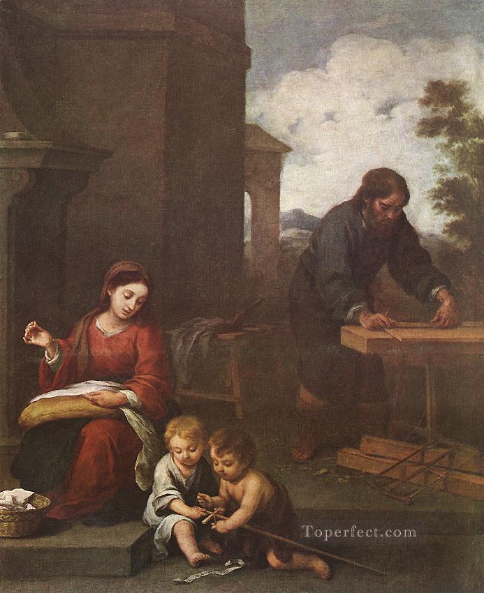 Holy Family with the Infant St John Spanish Baroque Bartolome Esteban Murillo Oil Paintings